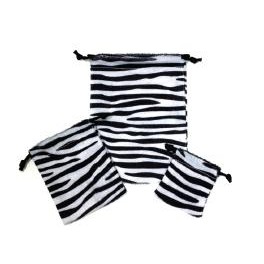 Zebra Flannel Bag (2" x2½")