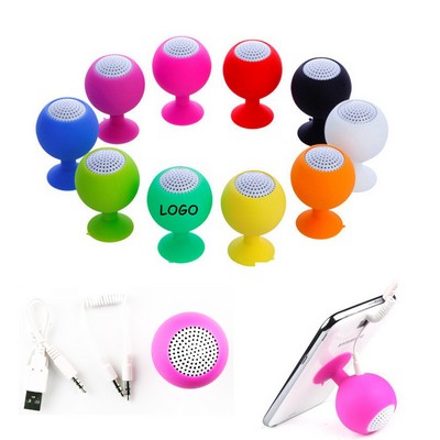 Silicone Speaker W/Phone Stand and Wire