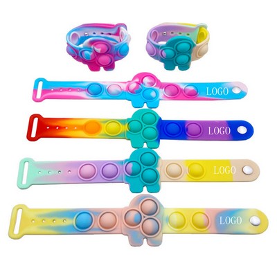 Colorful Silicone Push Fidget Toy Bracelet