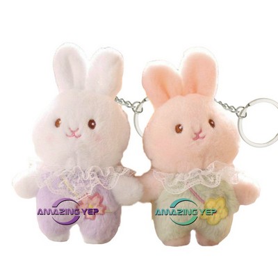 4.5" Keychain Squishmallow Plush Key Tag - Rabbit