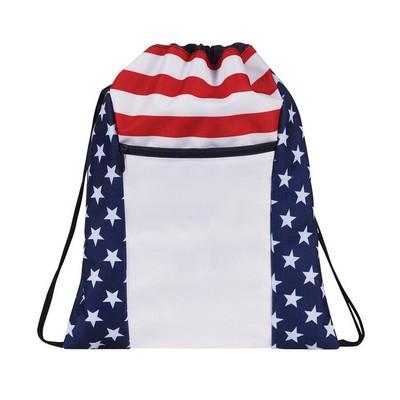 Patriotic Drawstring Backpack