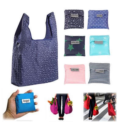 Compact Reusable Grocery Tote with Pouch
