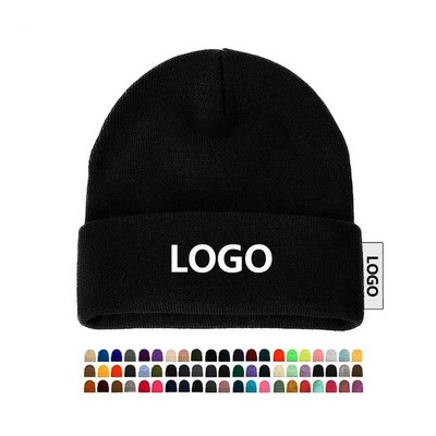 Winter Unisex 100% Acrylic Cuffed Beanie Hat