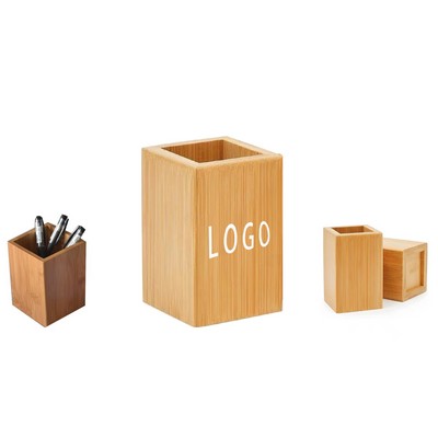 Pencil Organizer For Desk - Bamboo Desk Organizer