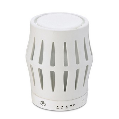 Serene House Barrel White Ceramic No-Spill Wax Melt Warmer with Timer, White