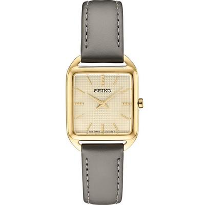 Seiko Watch Essentials Ladies Strap Sgp Analog Cream Dial