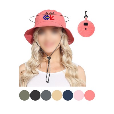 Women Packable Waterproof Bucket Hat Men UV Protection Sun Hat