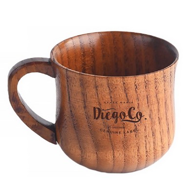 5 oz Wood Coffee Mug With Handle