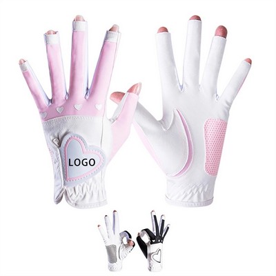 Anti-Slip Exposed Fingers Golf Glove