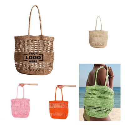 Straw Beach Tote Bag