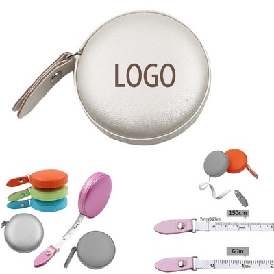 Leather Round Retractable Tape Measure