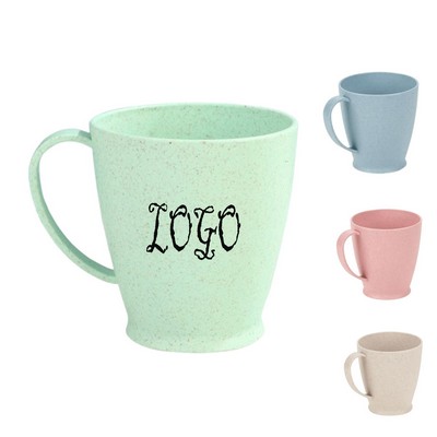 Eco-Friendly 10oz Wheat Straw Plastic Coffee Cup