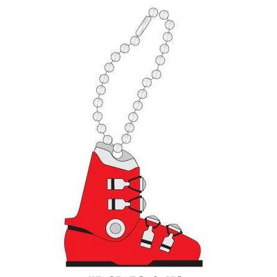 Ski Boot Promotional Key Chain w/ Black Back (12 Square Inch)