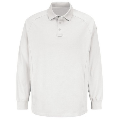 Unisex New Dimension® Special Ops Long Sleeve Polo Shirt - White