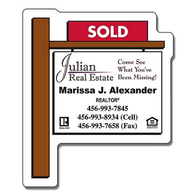 Real Estate Magnet - Sold Yard Sign Shape (2.25x2.75) - 25 mil.
