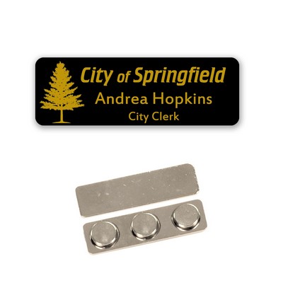 Name Badge -Black Plastic - 1x3 laser engrave to Gold. No Minimums
