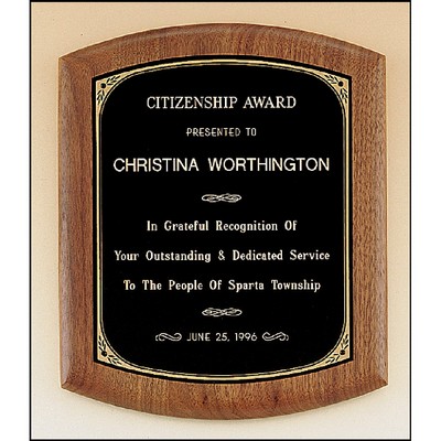 Walnut Elliptical Edge Plaque (8.5" x 10")