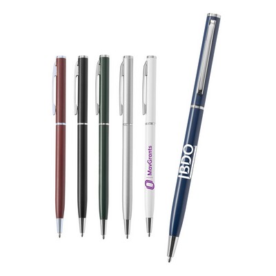 Slim Twist Metal Pen (Silver)