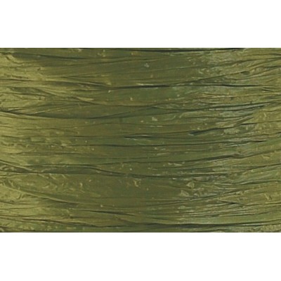 Olive Matte Pearlized Nylon Raffia Ribbon