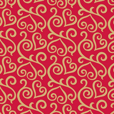 Scrolled Hearts Wrapping Paper (24"x100')