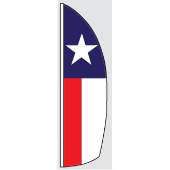 12' Poly-Knit Stock Feather Flag (Texas State Flag)