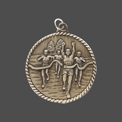 2" Gold Cross Country High Relief Medal