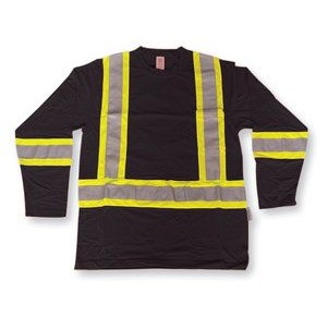 Classic Black Cotton Safety Shirt