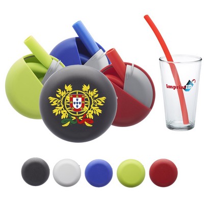 Eco-friendly Soft Silicone Straw w/ Carrying Case Reusable