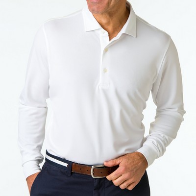 Fairway & Greene Men's USA McHugh Long Sleeve Pique Polo Shirt