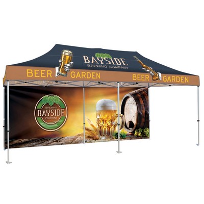 10' x 20' Heavy Duty Canopy Tent With One Full Wall