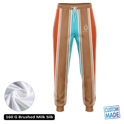 Unisex Sublimation Brushed Milk Silk Lounge Pants - 160 GSM