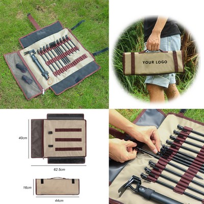 Multifunction Tent Stake Storage Bag - Tools Not Included