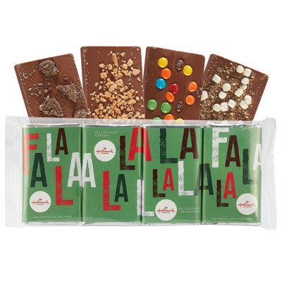 1 Oz. Belgian Chocolate Bar Gift Set - Set of 4 w/ Assorted Toppings