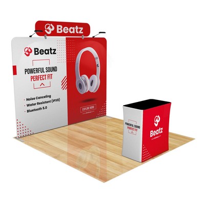 10ft Trade Show Display with Tension Fabric Backdrop
