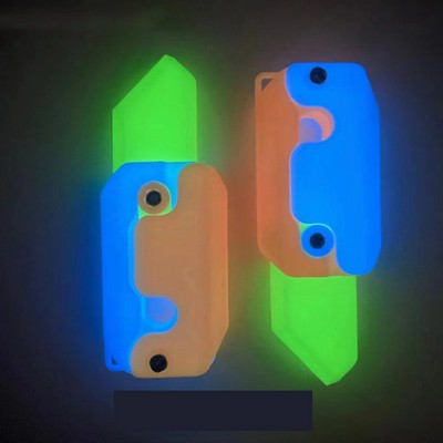 Glow in The Dark 3D Fidget Gravity Carrot Knife