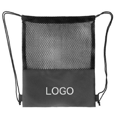 Mesh Bag w/Drawstring Shoulder Strap