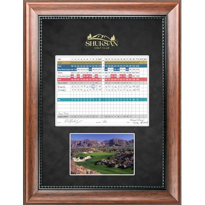 Goodwood (Walnut/Black) - Golf Scorecard Display 14"x18"