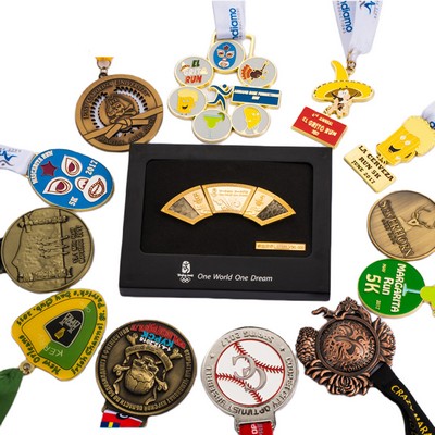 Winner Medals Gold Prizes For Sports Badges