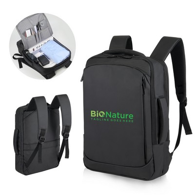 Carry On 3 In 1 Convertible PU Leather Laptop Backpack