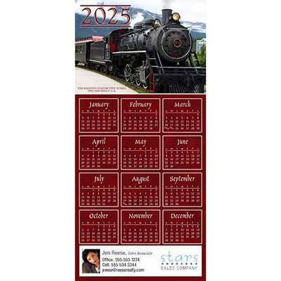 Full Color Z-Fold Calendar Greeting Cards w/Imprinted Envelopes (15"x7")