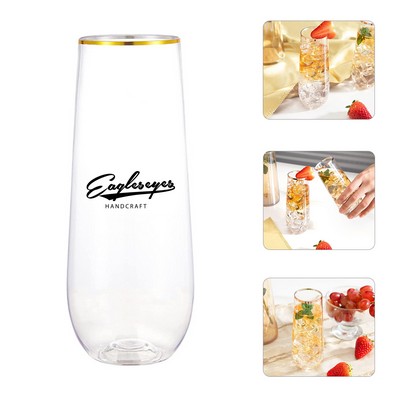 9oz Stemless Plastic Wine Glass