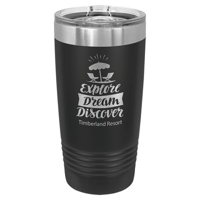 PC 20 oz. Black Ringneck Insulated Tumbler and Silver Ring