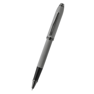 Townsend® Polished Slate Gray Engraved Diamond Pattern Rollerball Pen