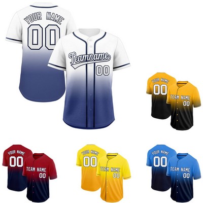 Custom Full-Button Baseball Jersey