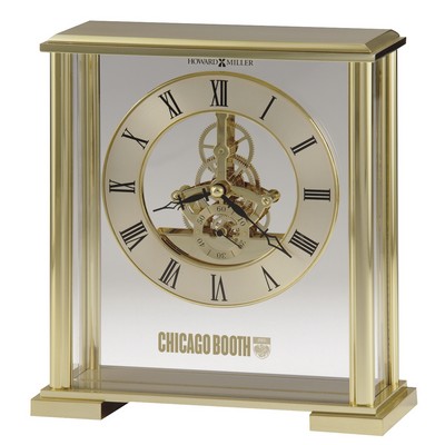 Fairview Brass Finish & Glass Skeleton Movement Clock