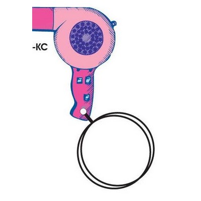 Hair Dryer Keychain w/Mirrored Back (6 Square Inch)