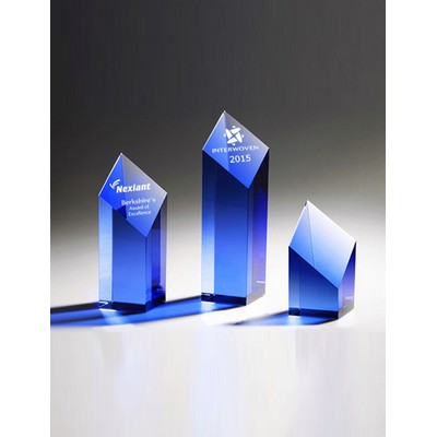 Blue Paragon Optic Crystal Award (2-3/8"x9")