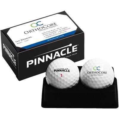 Pinnacle Distance 2- Golf Ball Business Card Box