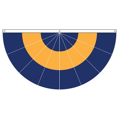 3' x 6' Custom Color Pleated Fan