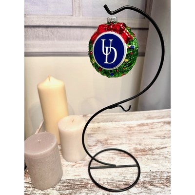 3 1/2" Glass Wreath Ornaments with Ink Jet